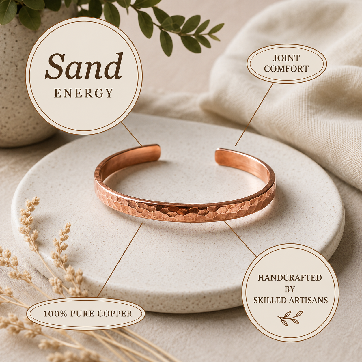 Alorin Crater Copper Bracelet
