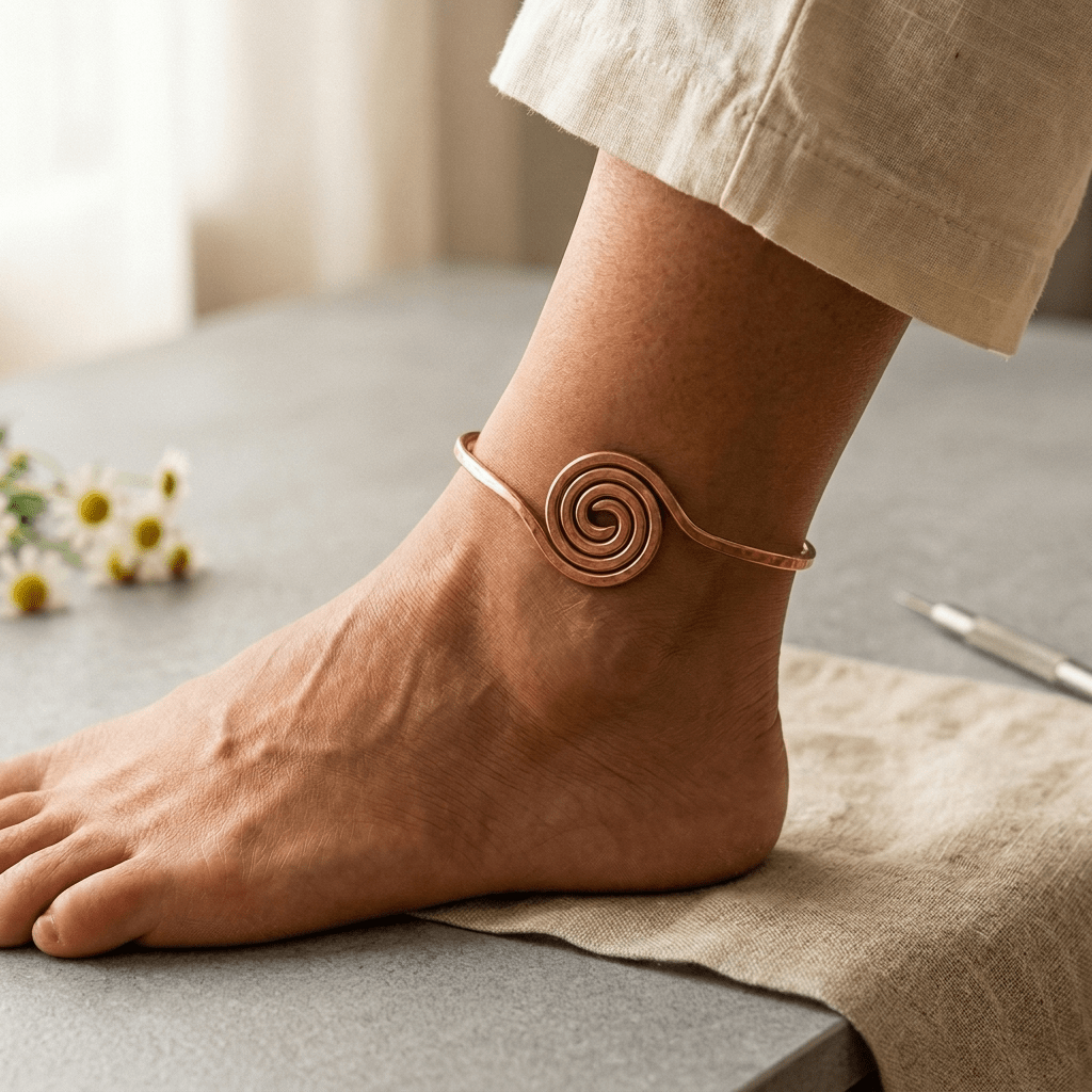 Grace's Coil Copper Anklet