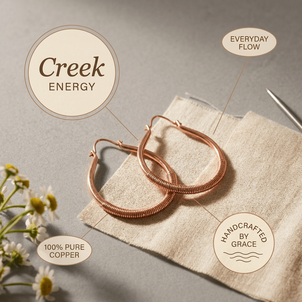 Grace's Creek Copper Earrings