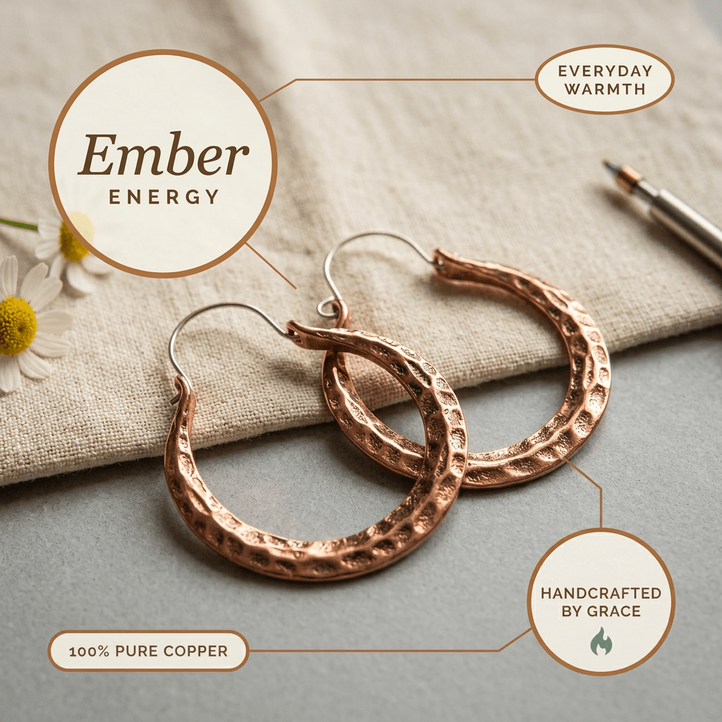 Grace's Ember Copper Earrings
