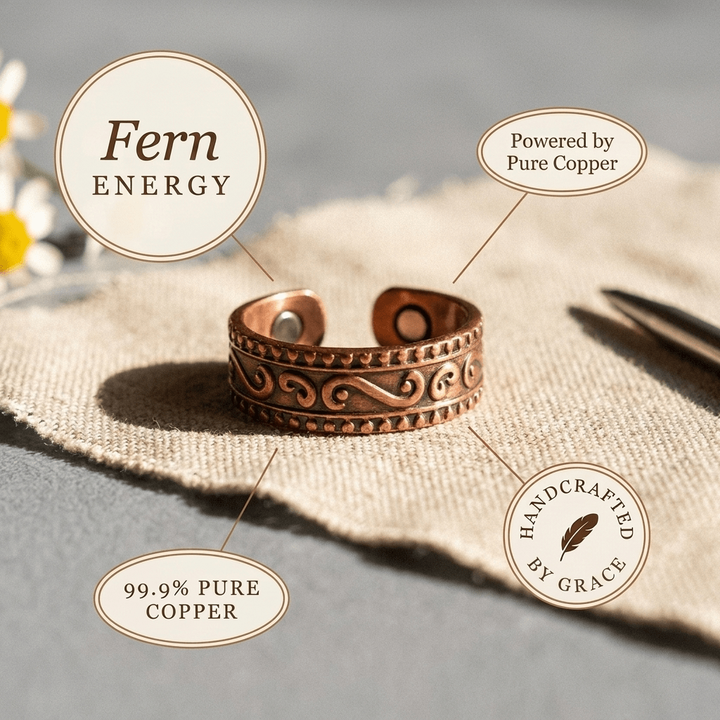 Grace's Fern Copper Ring