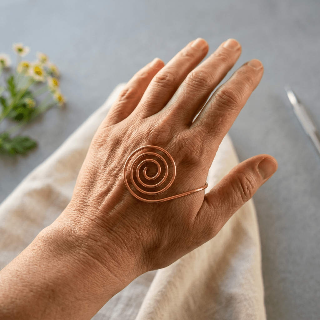 Grace's Flow Copper Hand Spiral