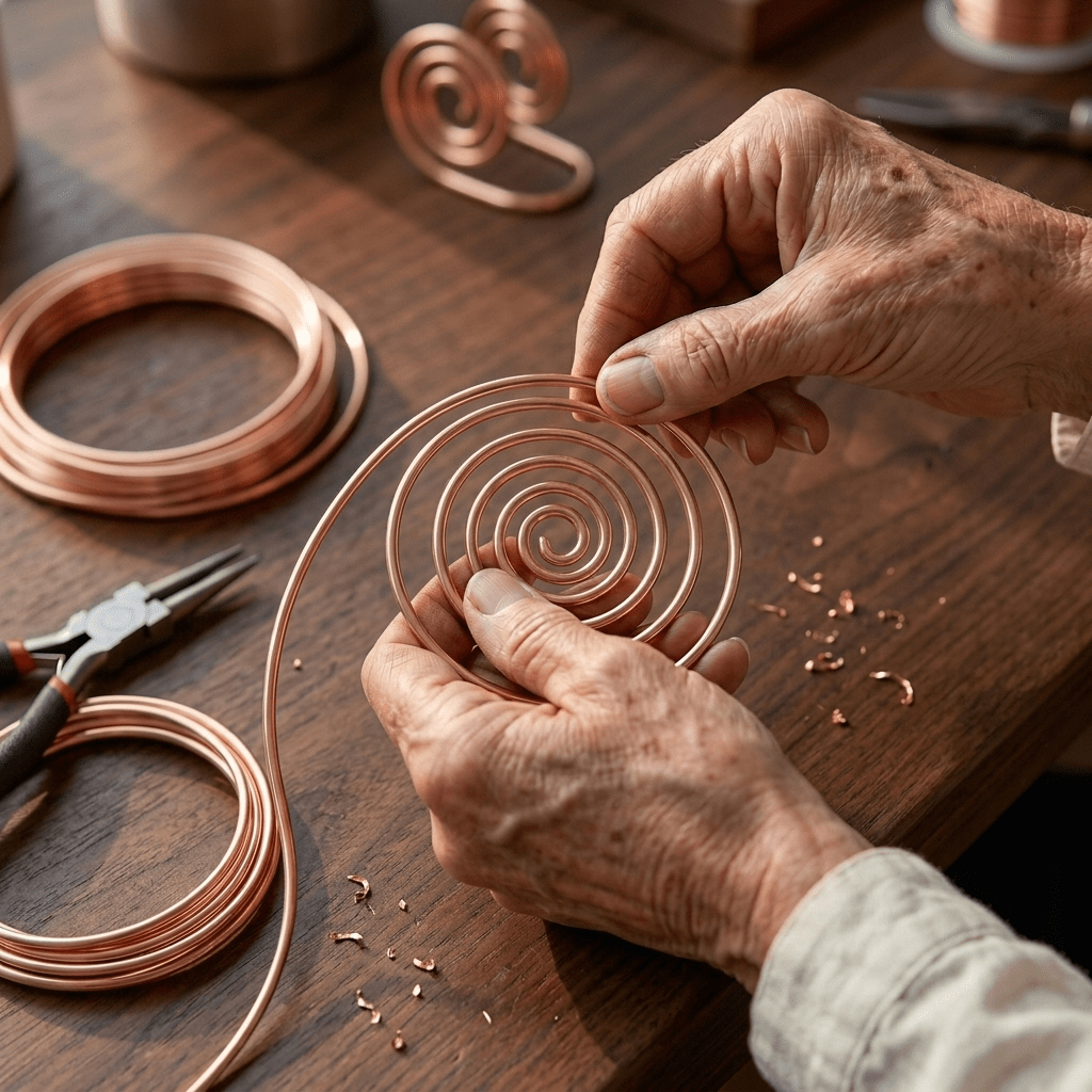Grace's Flow Copper Hand Spiral