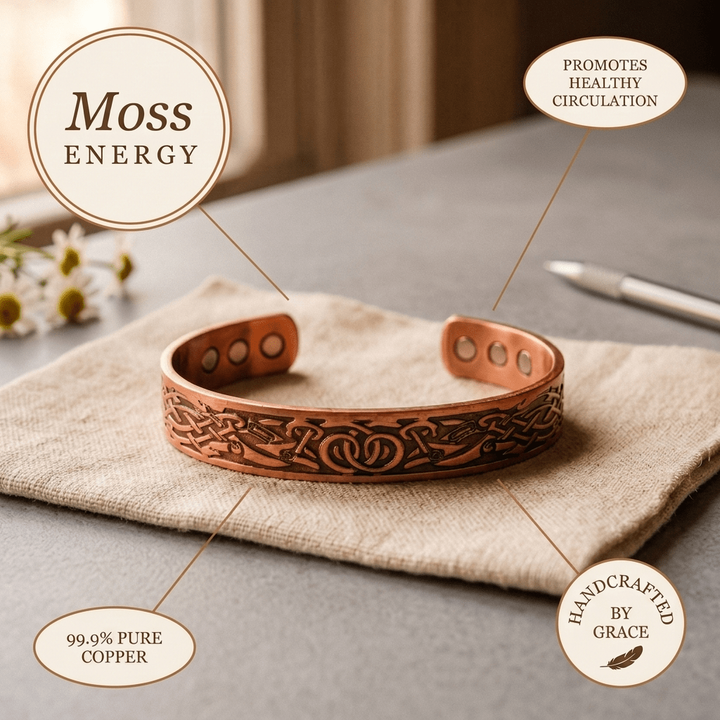 Grace's Moss Copper Bracelet
