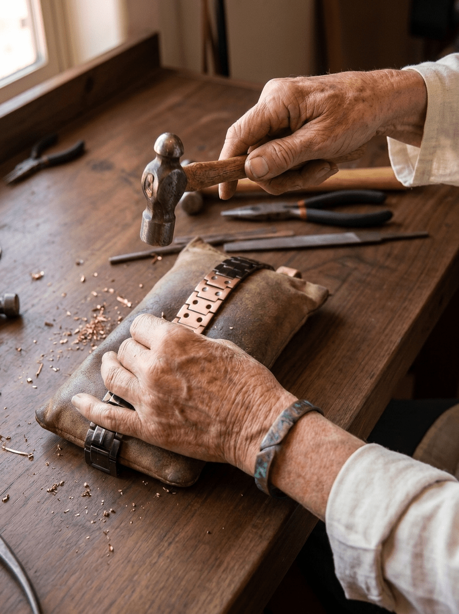 Grace's Ochre Men's Copper Bracelet