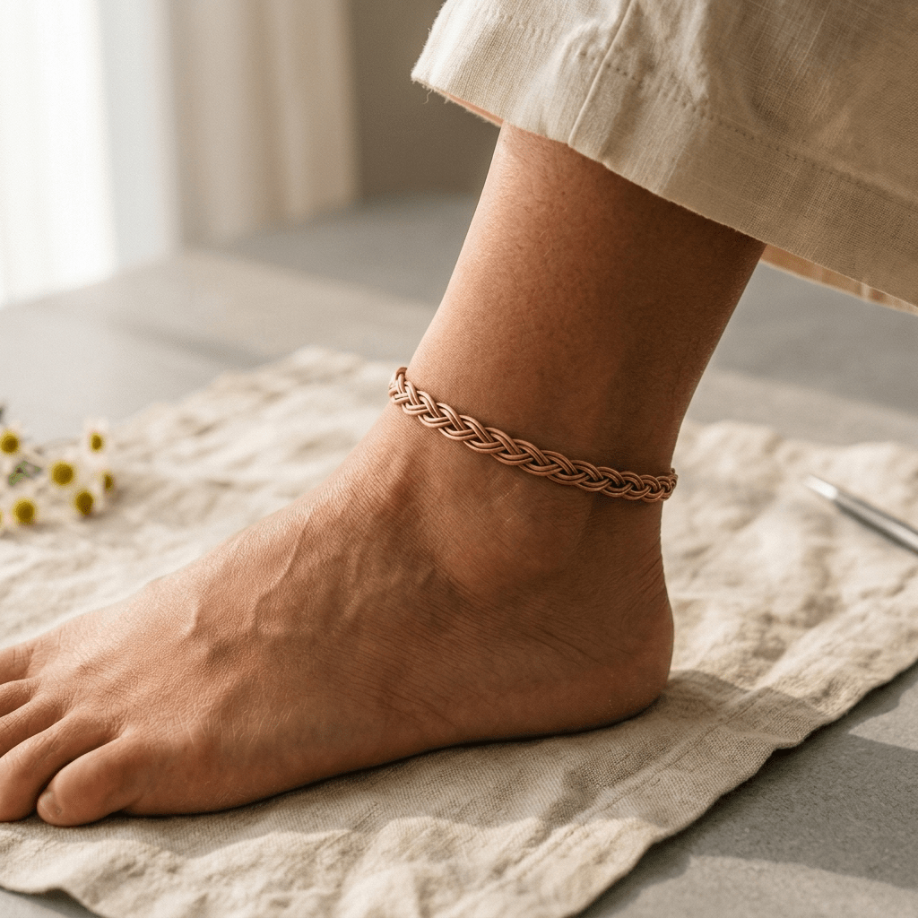 Grace's Reed Copper Anklet