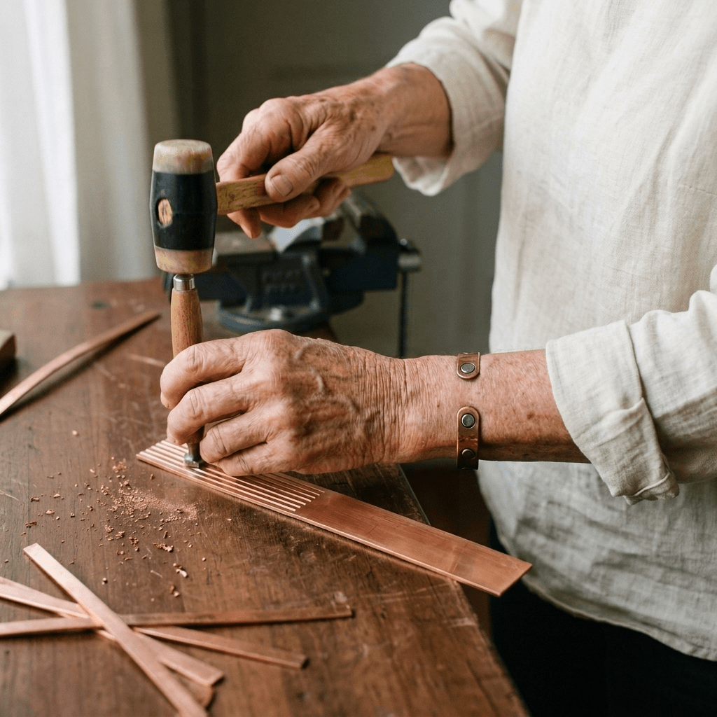 Grace's Sage Copper Bracelet