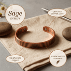 Grace's Sage Copper Bracelet