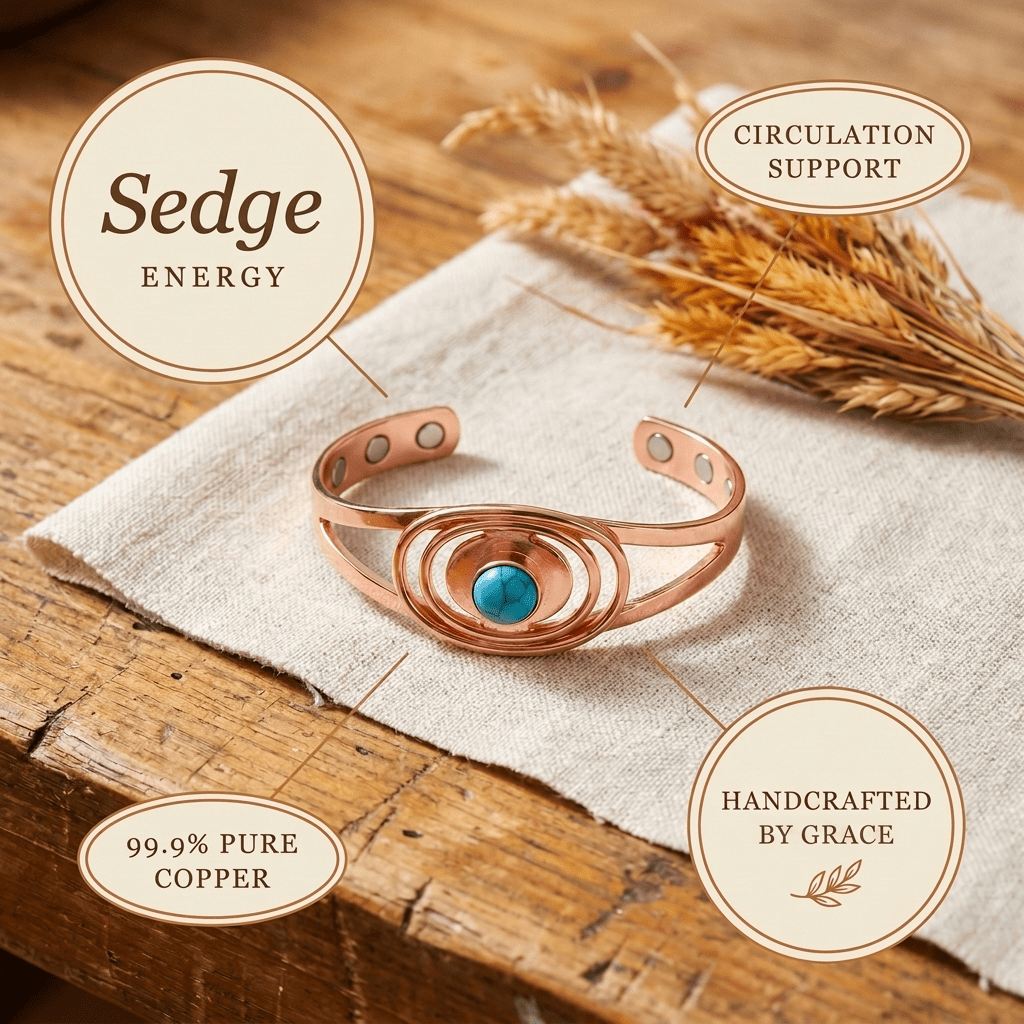 Grace's Sedge Copper Bracelet
