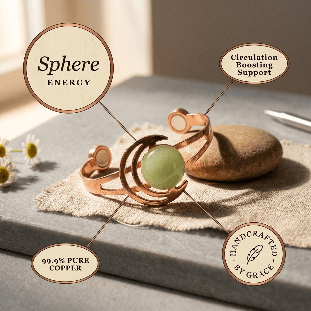 Grace's Sphere Green Copper Bracelet