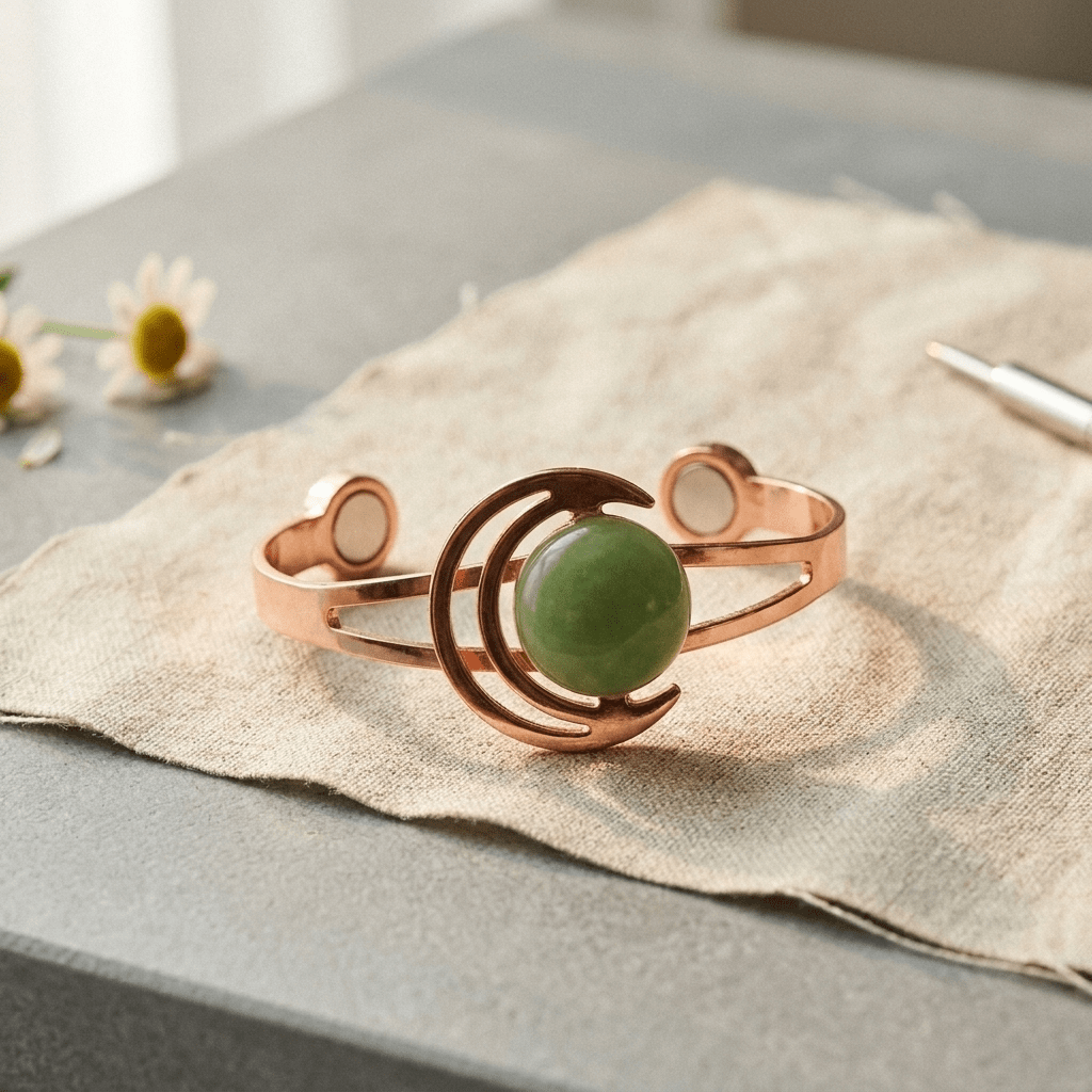 Grace's Sphere Green Copper Bracelet