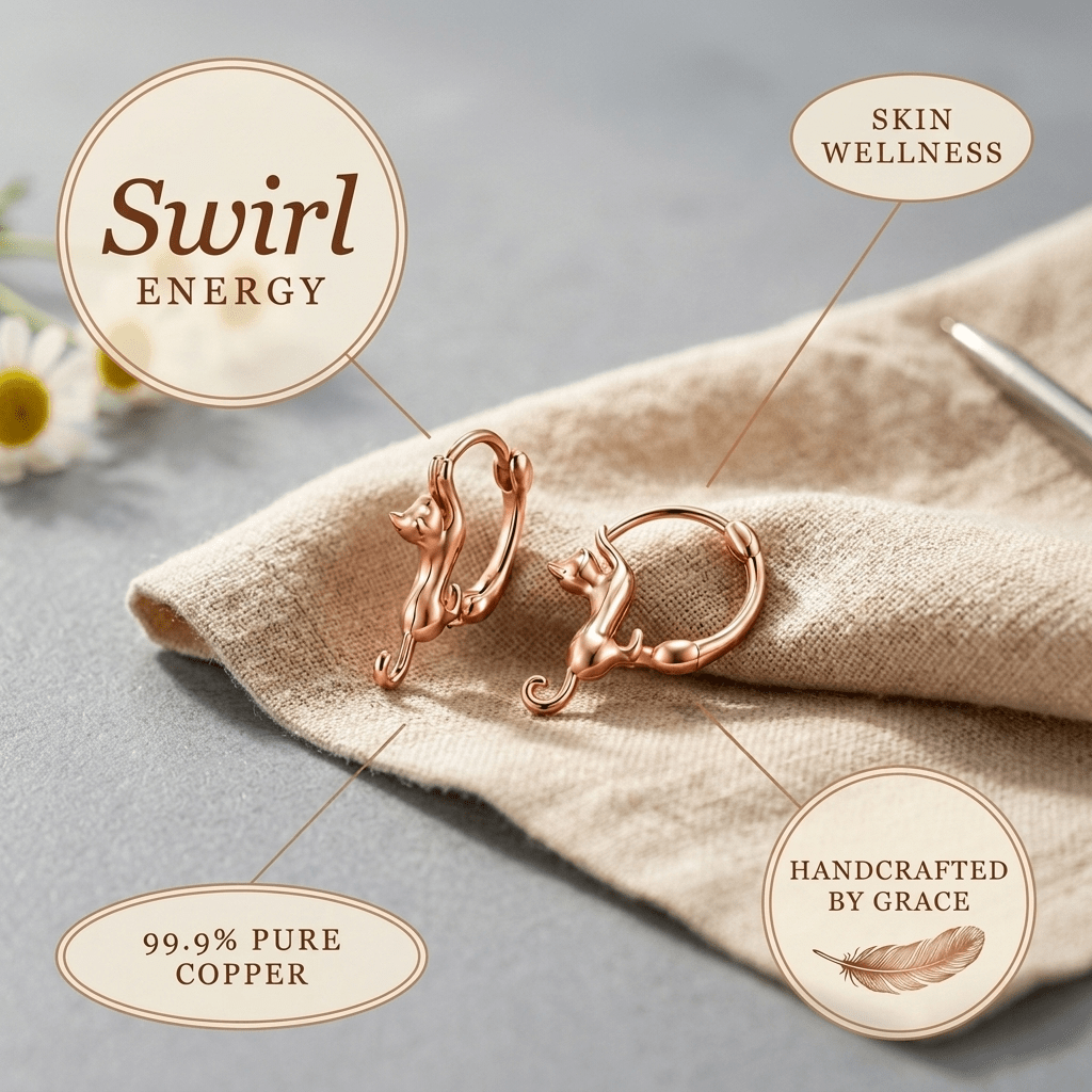 Grace's Swirl Copper Earrings