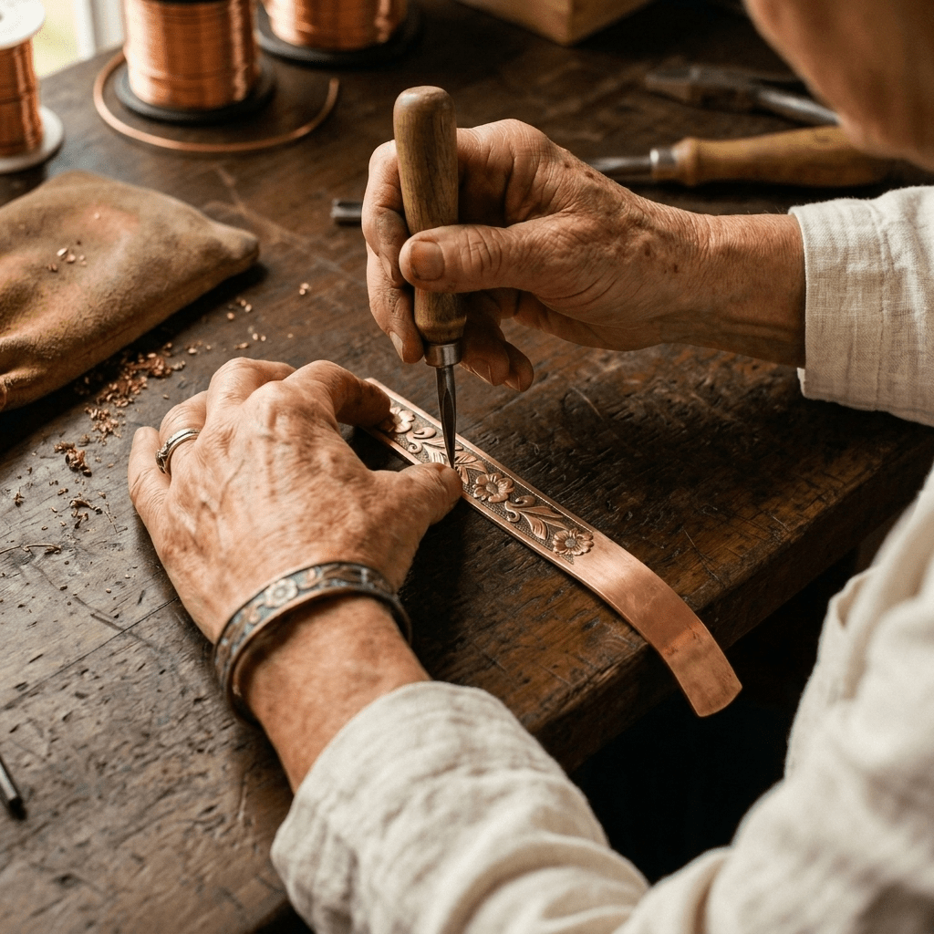 Grace's Vine Copper Bracelet