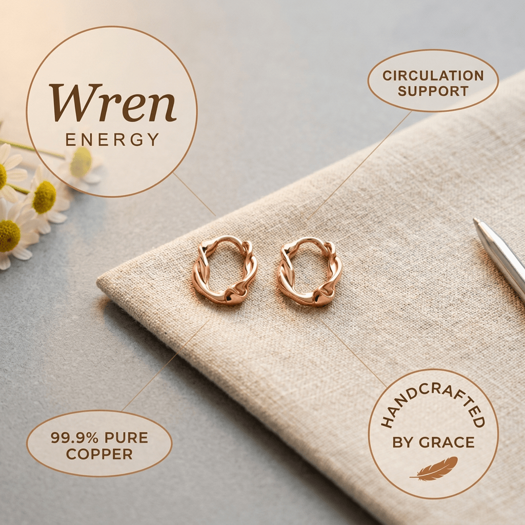 Grace's Wren Copper Hoop Earrings