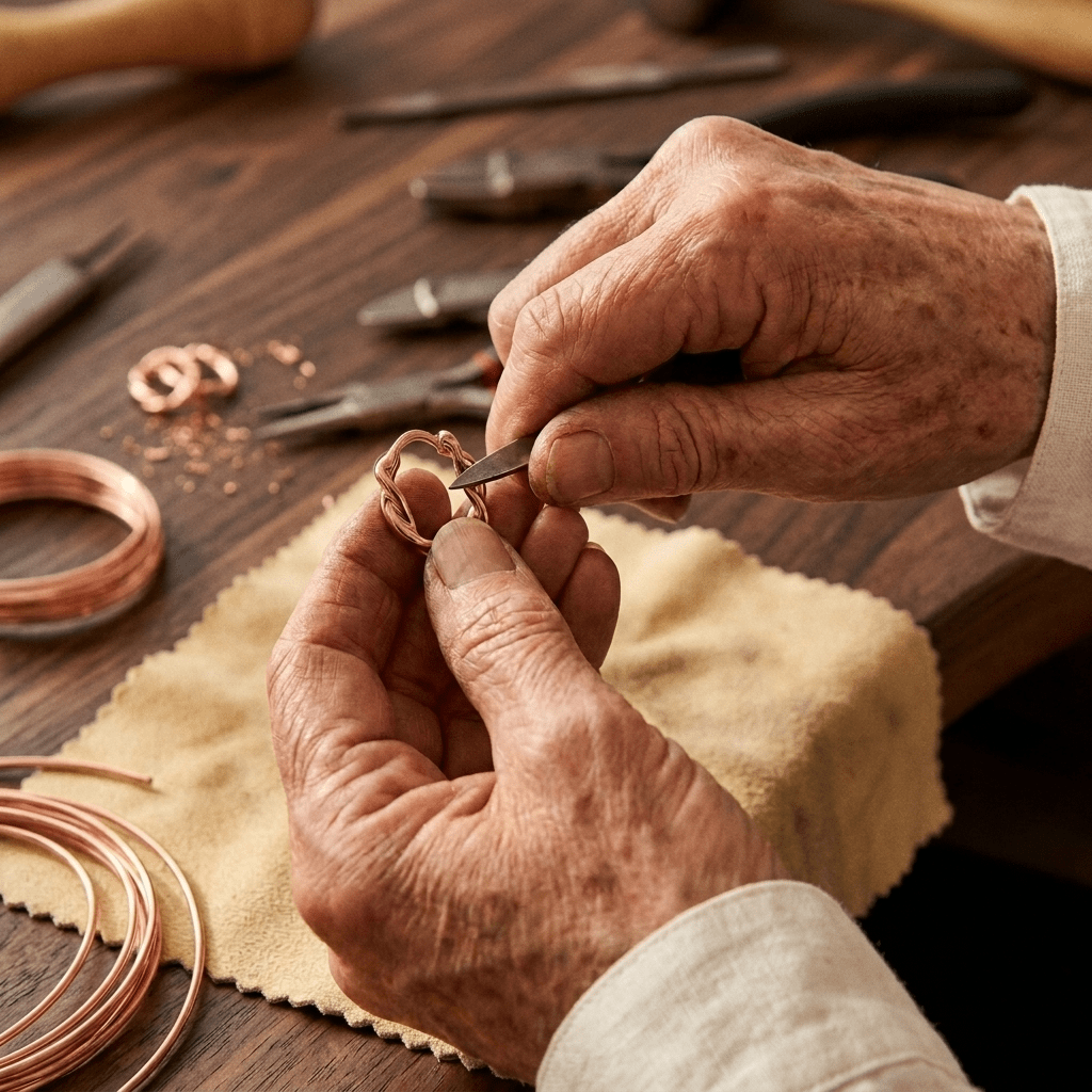 Grace's Wren Copper Hoop Earrings